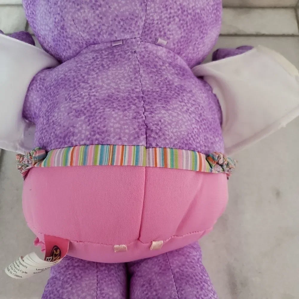 Doodle Bear Vintage 1996 Tyco Yellow Denim Plush Stuffed Animal